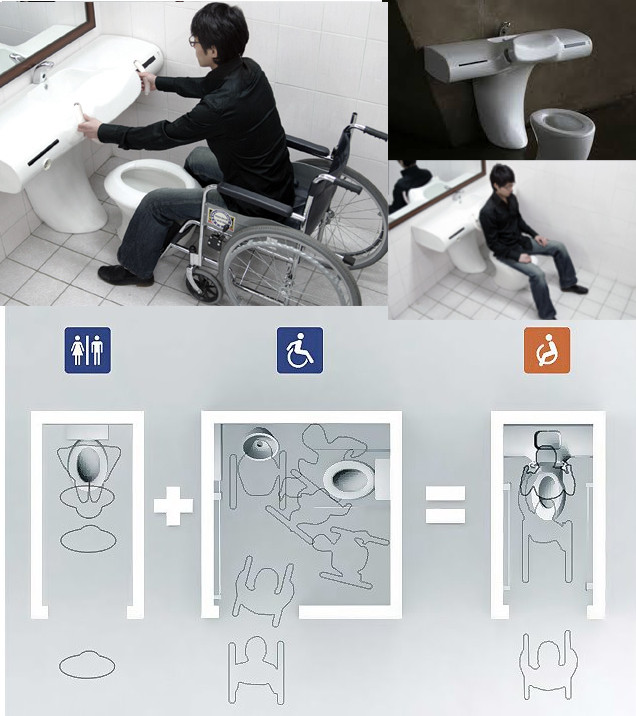 Toilettes universelles - concept de Changduk Kim et Youngki Hong