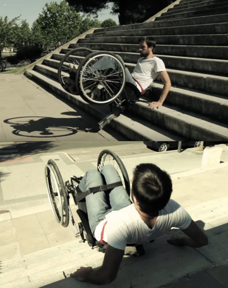 Wheelchair prototype capable of overcoming stairs