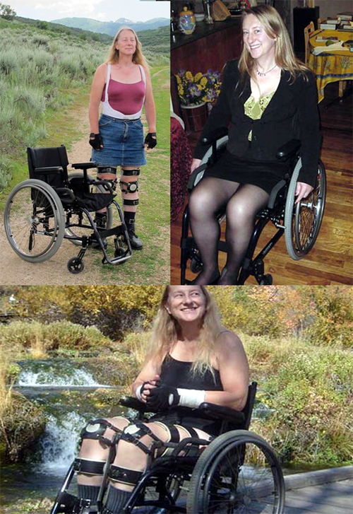 Chloe Jennings-White, une americaine de 58 ans reve d'etre invalide et en fauteuil roulant