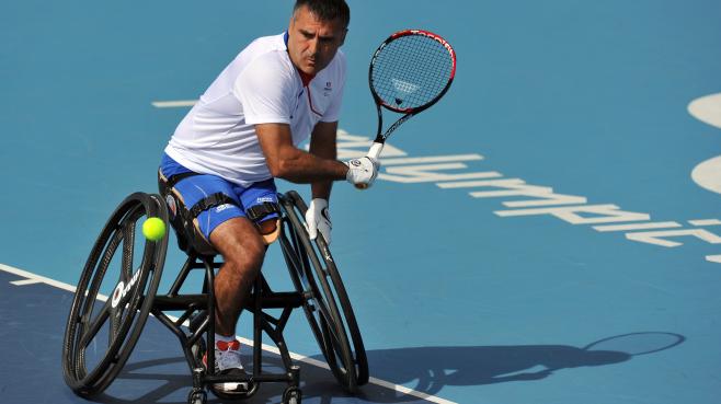 Stephane Houdet, vainqueur de Roland-Garros 2013 en tennis fauteuil roulant